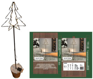 Metal tree on stand w/Led