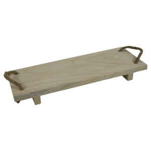 Wooden plate w/rope M 40x15x4cm