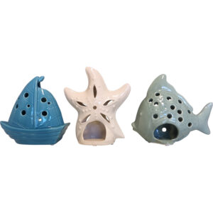 Ceramic tea light holder 15x17cm