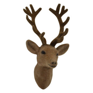 Deer head with flocking 10x13.5x19.5cm