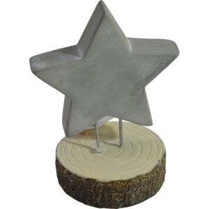 Cement star L 12x9.5x17cm