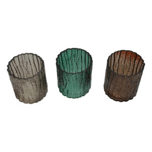 Glass tea light holder S dia 7.2x7.7cm