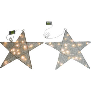 Wire star with 25x LED 50x50x0.3cm