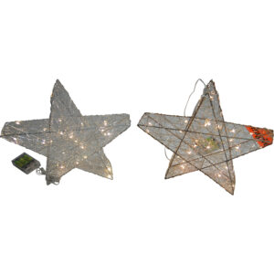 Wire star 3D with 25x LED 30x30x6cm