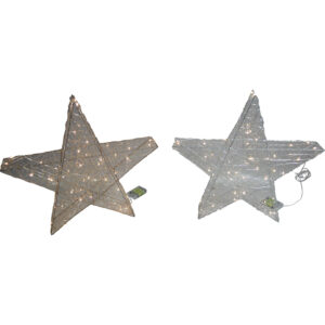 Wire star 3D with 45x LED 50x50x7.5cm