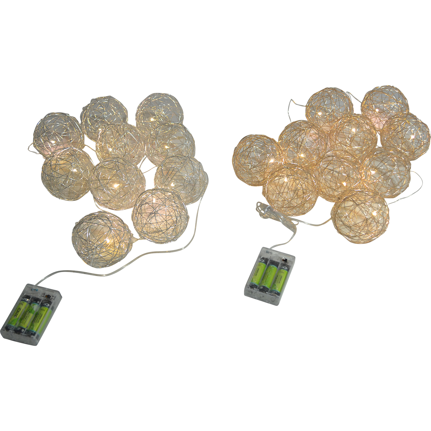 A17122725.JPG Metal wire ball garland w/10x LED L 285cmL