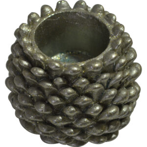 Cement pine candle holder dia 10.5x8.5cm