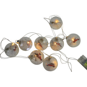 Garland with glass led X-mas balls