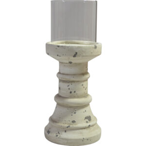 Cement candle holder/hurricane L