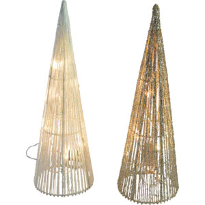 Metal cone tree w/Led M dia 13x40.5cm