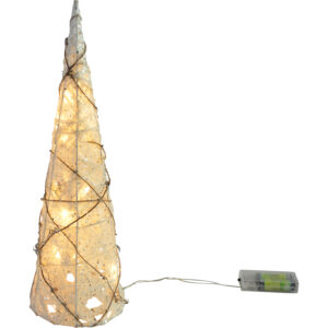 Metal cone tree w/Led d.13x40cm