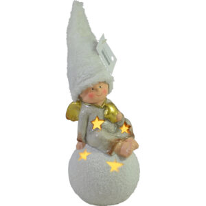 Terracotta angel w/Led L