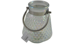 Glass candle holder w/ handle S dia 15x20cm