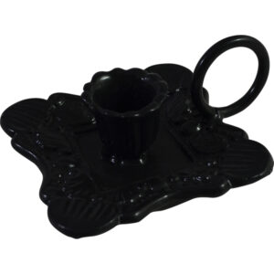 Iron taper candle holder square 10.5x12.5x4.5cm