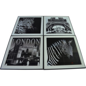 Art print glass framed 50x50cm