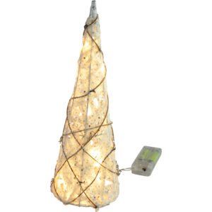 Metal cone tree w/Led d.10x30cm