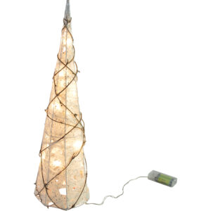 Metal cone tree w/Led d.15x50cm