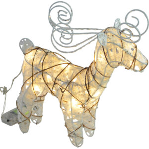 Metal deer w/Led S 27x11x30cm