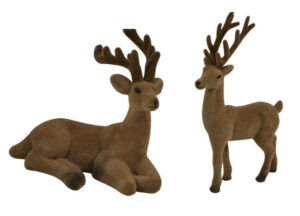 Deers with flocking