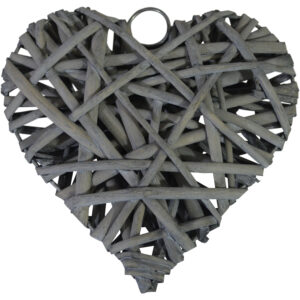Willow decoration heart 15x15x4.5cm