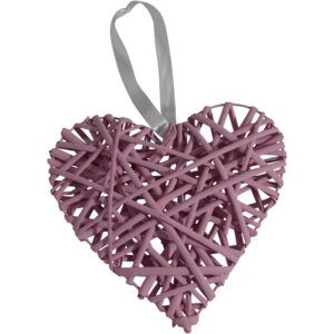 Rattan heart L 24x23x5.5cm