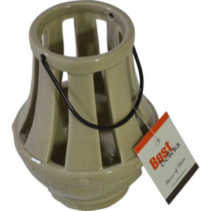 Ceramic candle holder w/hanger s