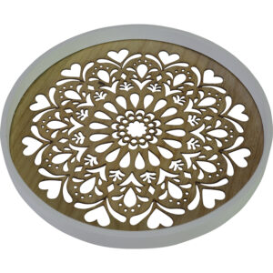 A18051072.JPG Mdf tray w/glass S dia 30.3x2.5cm