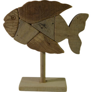 Wooden fish L 33.5x9x36.5cm