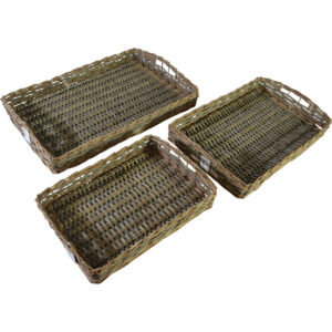 Willow tray rectangle s/3