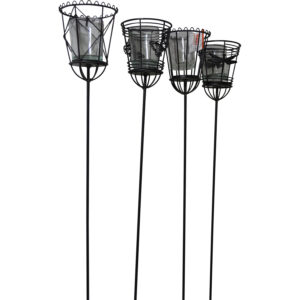 Metal tea light holder on stand