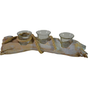 Polyresin tealight holder 36.5x10.5x9cm
