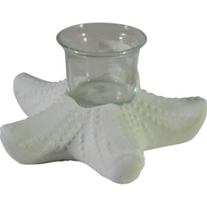 Magnesia tealight holder 15x15x7.5cm
