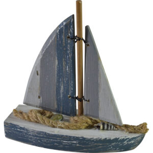 Wooden sailing boat 15.5x15x6.5cm