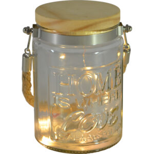Glass jar w/Led L