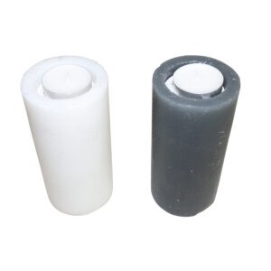 Paraffin candle w/tealight S dia 7x14cm