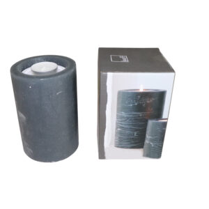 Paraffin candle w/tealight M dia 9.5x14cm