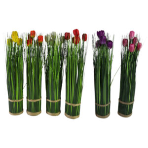 Grass bundle w/tulip