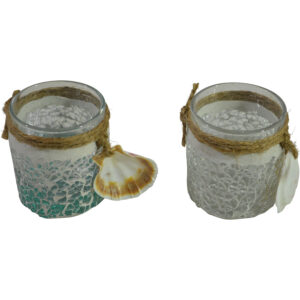 Glass tealight holder S dia 5.7x6.5cm