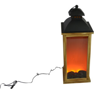 wooden lantern w/Led