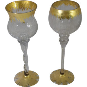 Glass candle holder M 35cmH