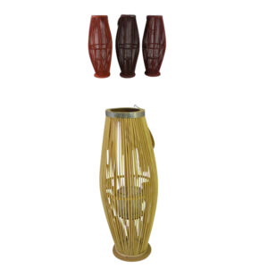 Bamboo lantern L dia 28x73cm