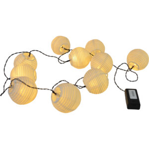 Garland with paper led lanterns 165cmL