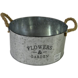 Metal bucket L dia 28.5x14cm
