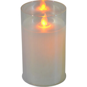 Glass cup w/Led M dia 7.5x12.5cm