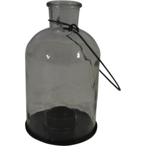 Glass tea light holder