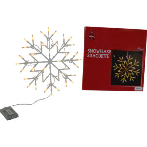 Plastic snowflake w/Led dia 35cm