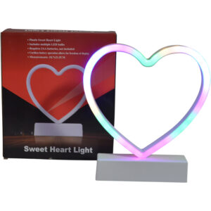 Plastic Led heart 19x21.5x2.8cm