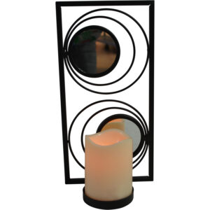 Metal wall hanger w/Led candle 15.3x10x30.5cm