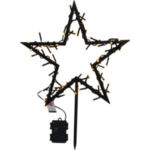 Metal star on stand w/Led