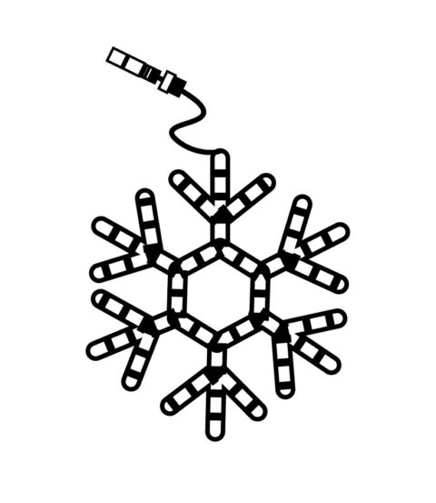Led rope light snowflake L w150L CON